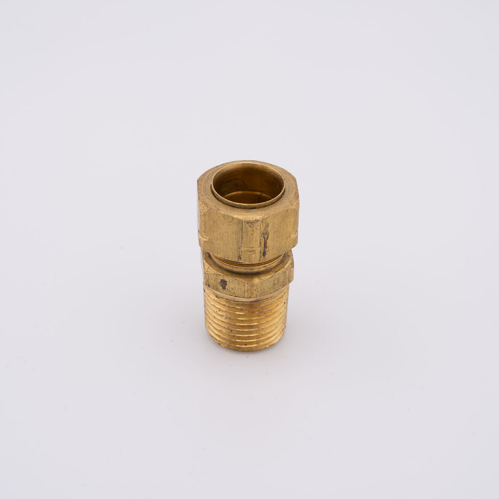Thumbnail: 5/8" Compression x 1/2" NPTF Male Brass Connector front
