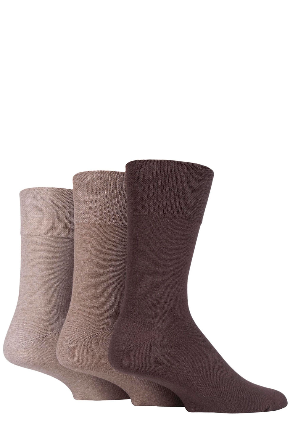 Thumbnail: Men's 3 Pair FootNurse Gentle Grip Diabetic Socks - IOMI