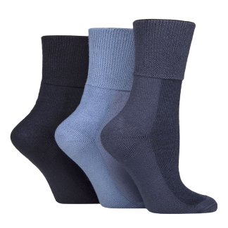 Thumbnail: Womens FootNurse Bamboo Cushioned Foot Diabetic Socks IOMI