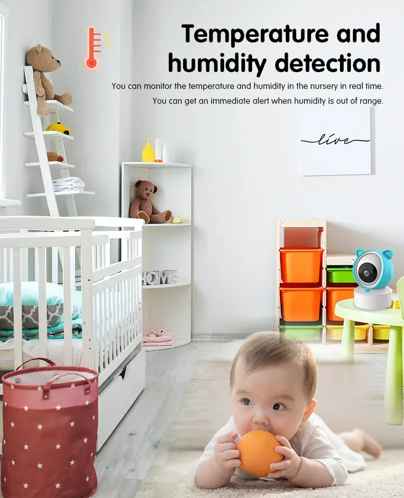 Thumbnail: AI Baby Crying Temperature Detect Wireless Security Camera AI Tracking Monitor