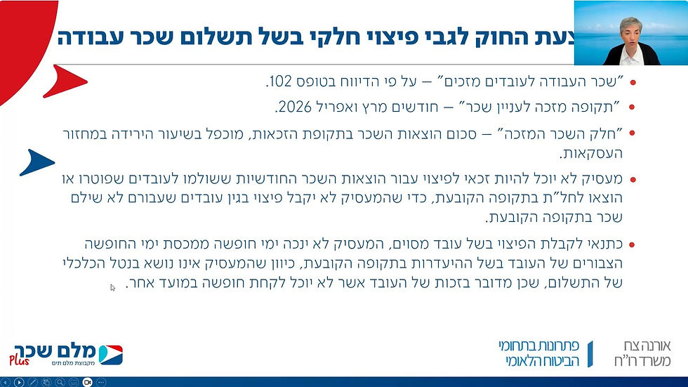 וובינר בנושא חל"ת - מבצע "שאגת הארי" ללקוחות מלם שכר פלוס