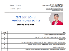 תחילת שנת 2022 בהיבט הביטוח הלאומי