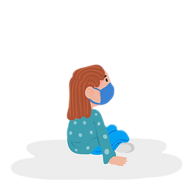 sad girl alone in mask clipart - refined edge.png