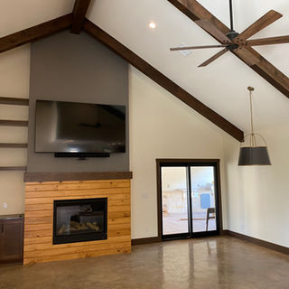 Main house at The Falls private residential design with shared roof and distinct spaces
