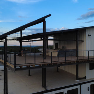 Honeysuckle restaurant exterior showcasing family friendly design and patio in Texas
