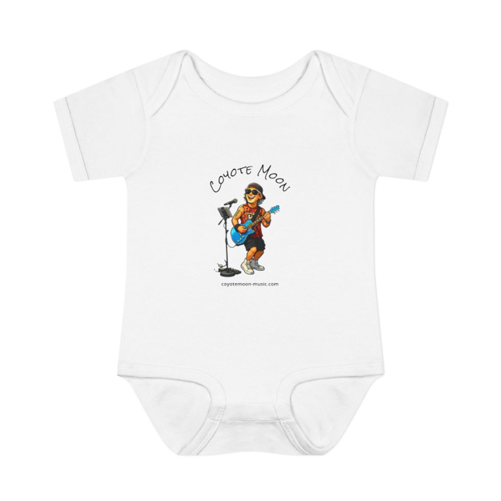 Thumbnail: Infant Bodysuit - Cute 'Coyote Moon' Singing Cartoon Graphic Baby Onesie