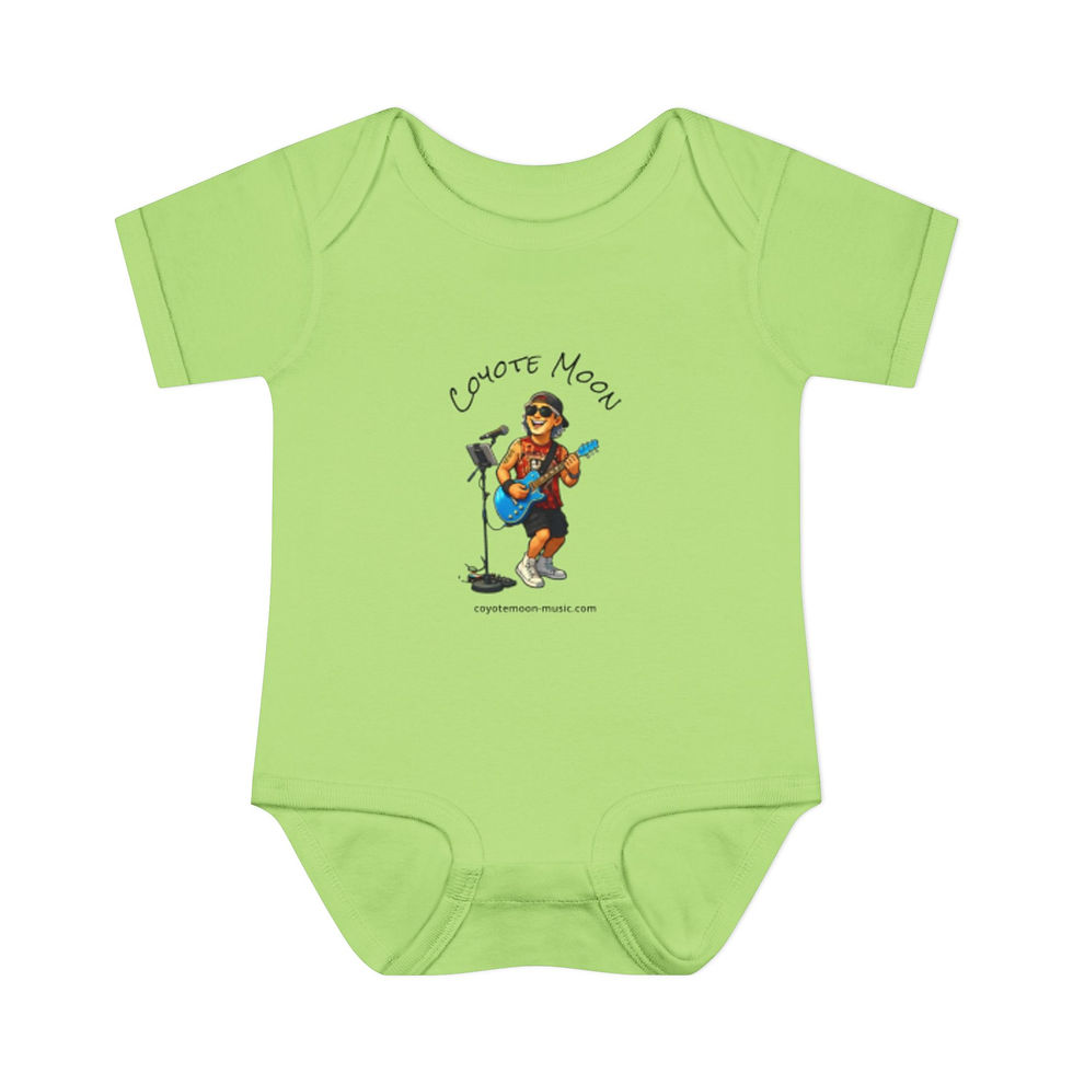 Thumbnail: Infant Bodysuit - Cute 'Coyote Moon' Singing Cartoon Graphic Baby Onesie