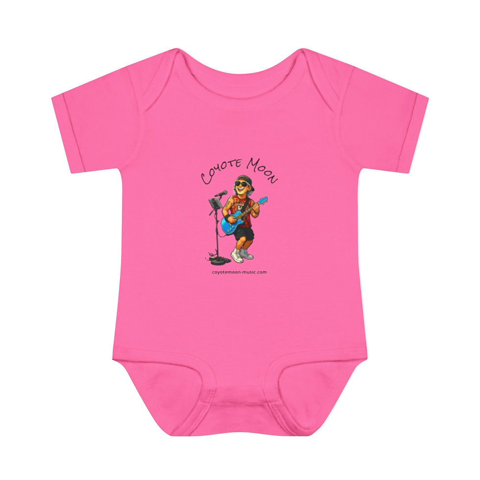 Thumbnail: Infant Bodysuit - Cute 'Coyote Moon' Singing Cartoon Graphic Baby Onesie
