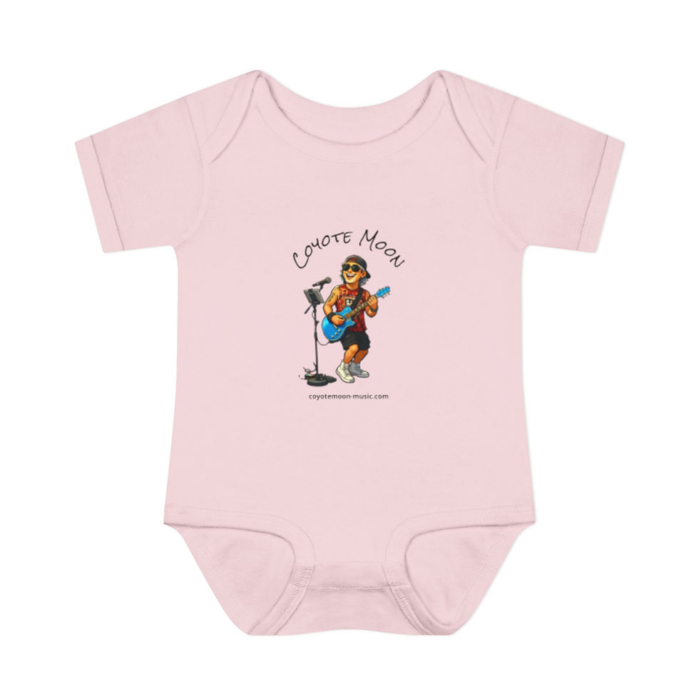 Thumbnail: Infant Bodysuit - Cute 'Coyote Moon' Singing Cartoon Graphic Baby Onesie