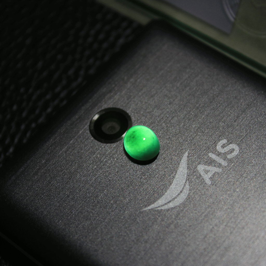 2 ct. Burmese Imperial Translucent Black Omphacite-Jadeite Jade (Grade A) Cabochon with Lab Certific