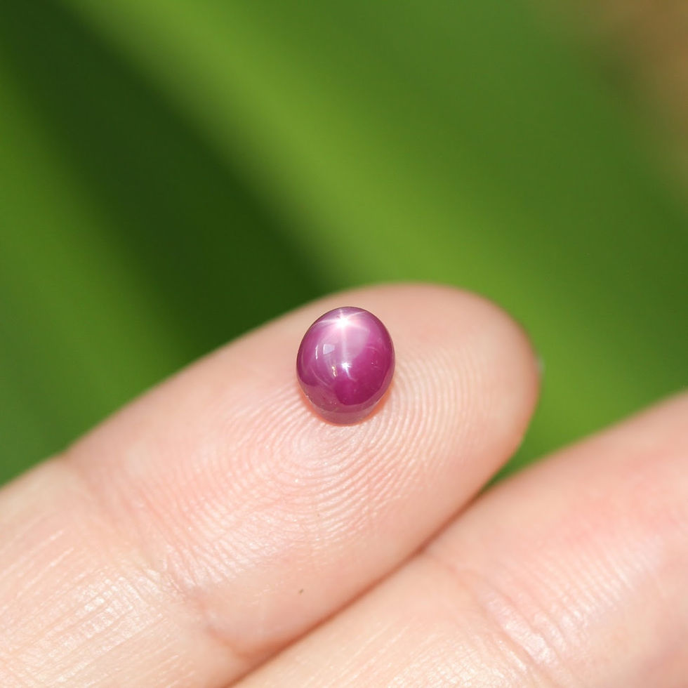 Thumbnail: 1.35 ct. Gorgeous Unheated Burmese Star Ruby Gemstone in Brass Holder Ring