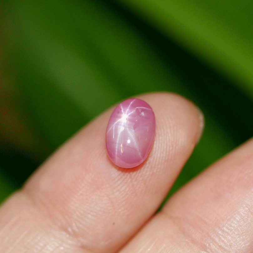 2.1 ct. Natural Unheated Untreated Burmese Star Ruby Cabochon Gemstone set in Brass Holder Ring for