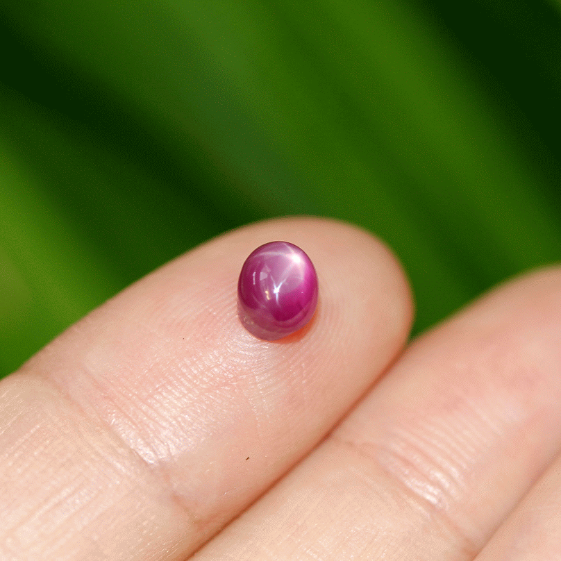 1.35 ct. Gorgeous Unheated Untreated Burmese Star Ruby Cabochon Gemstone set in Brass Holder Ring fo