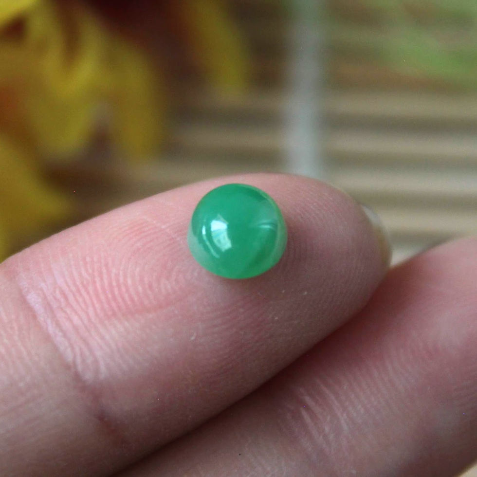 Thumbnail: 1.1 ct. Rich Apple-Green Jadeite Jade (Grade A) Cabochon