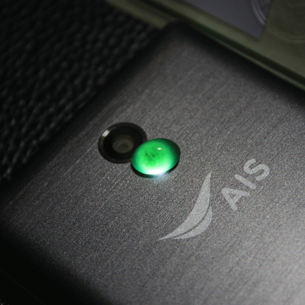 2 ct. Burmese Imperial Translucent Black Omphacite-Jadeite Jade (Grade A) Cabochon with Lab Certific