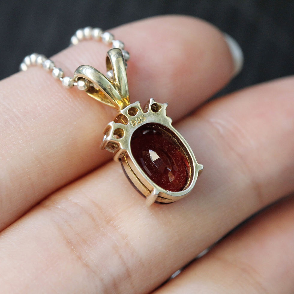 Thumbnail: Large Pigeon Blood Red, Burmese Ruby (Heated) Pendant with White Sapphire Accent