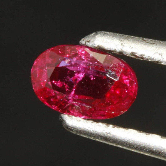 Thumbnail: 0.5 ct. Natural Unheated/ Untreated Purplish-Red Burmese Ruby with 2 Lab Certifi