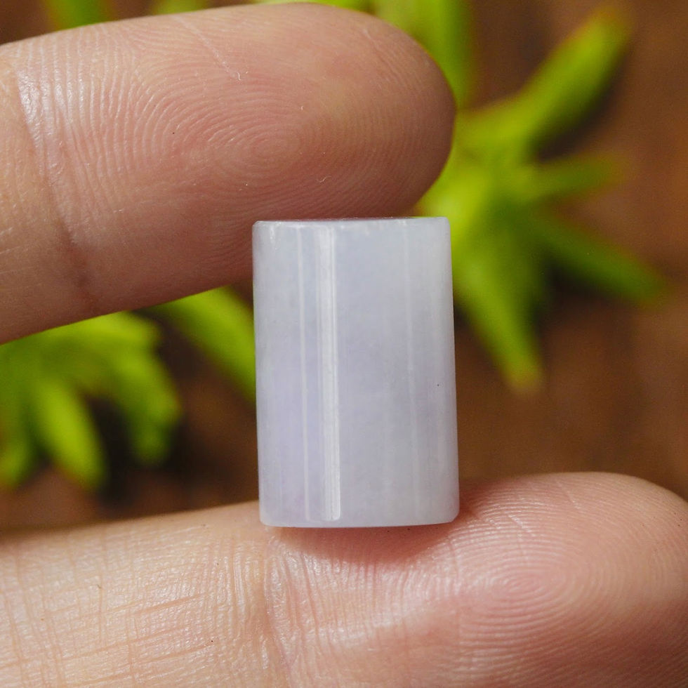 Thumbnail: 10.8 ct. Half Round Shaped, Lavender Jadeite Jade (Grade A) Gemstone