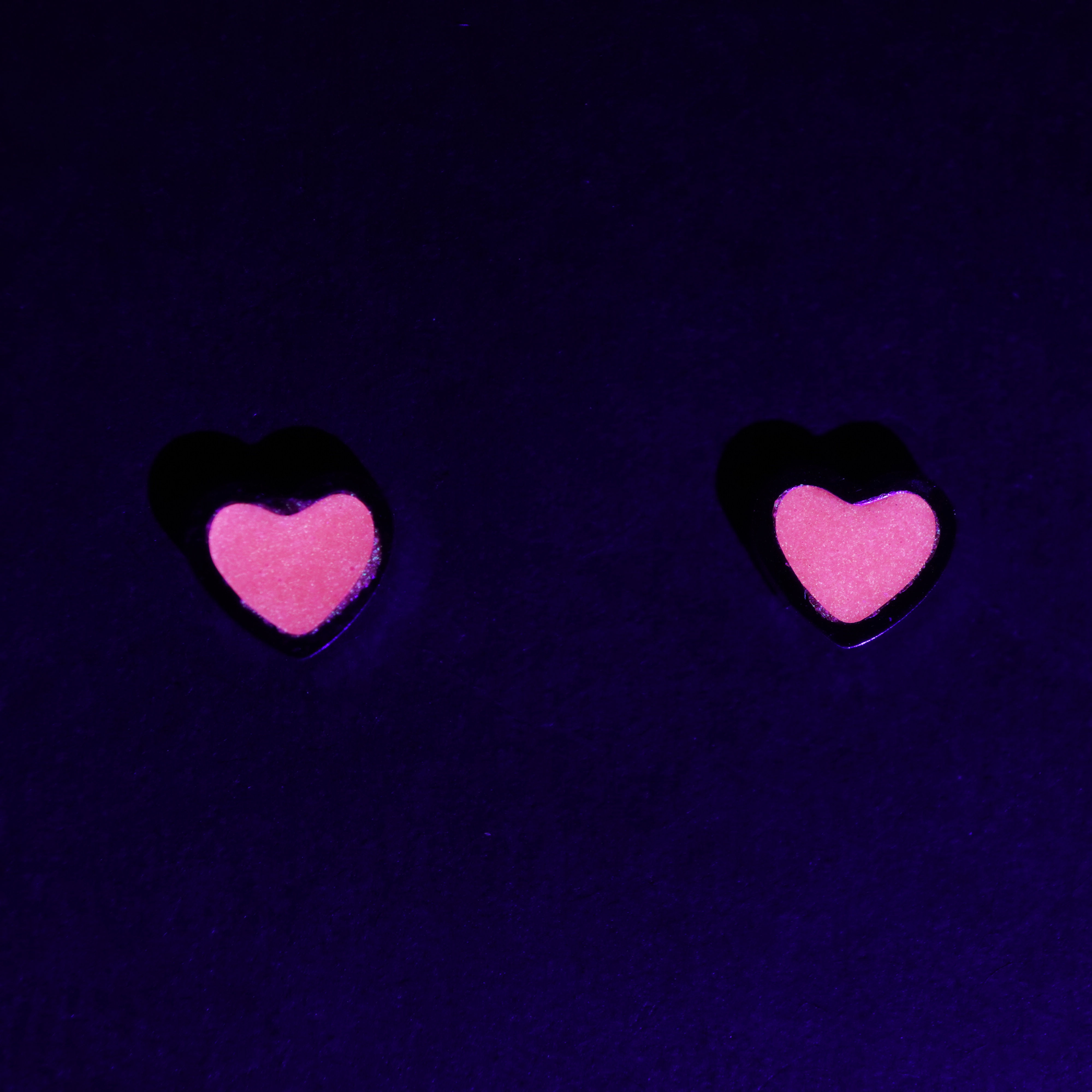 Tiny Pink Heart Stud Earrings