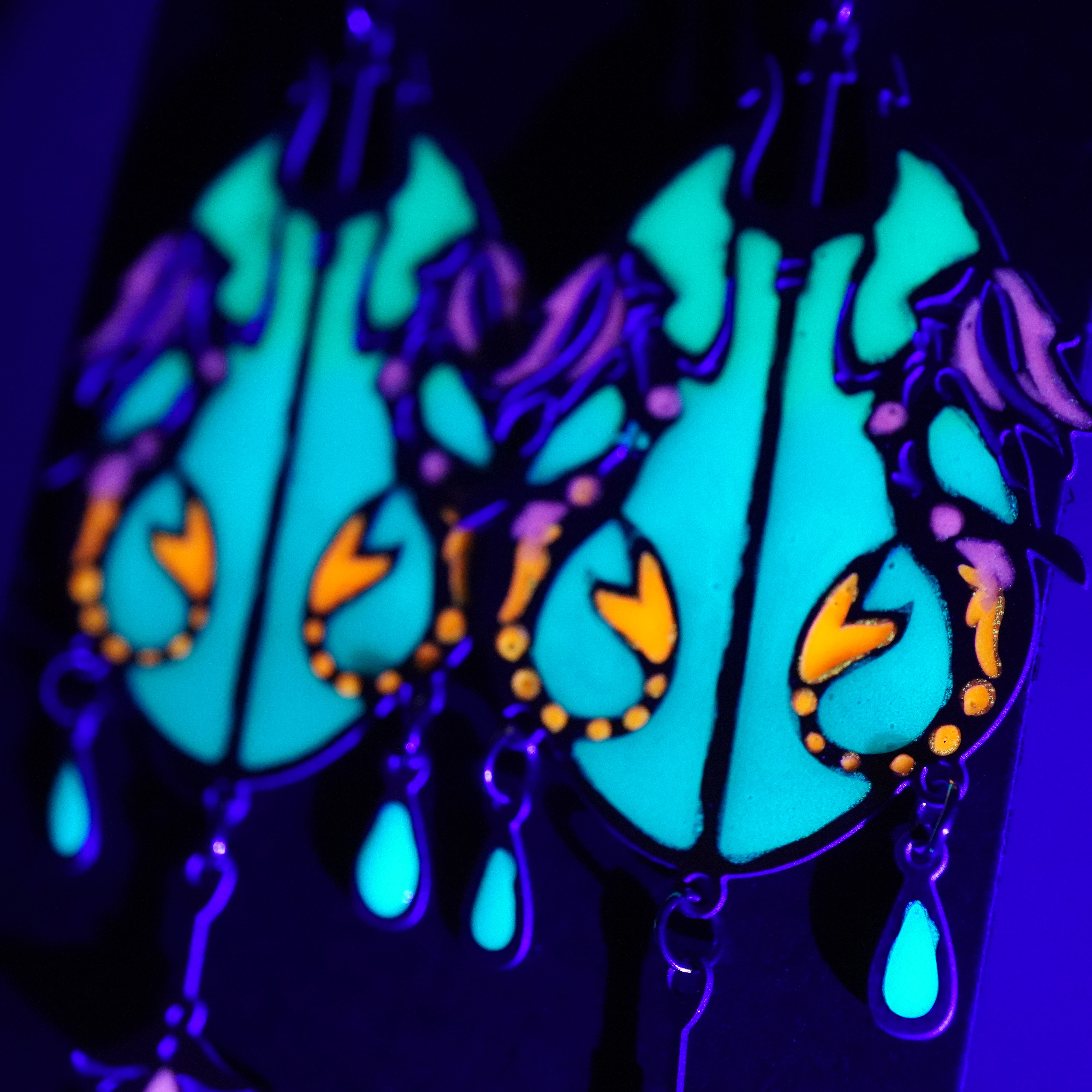 Long Mermaid Dangle Earrings 