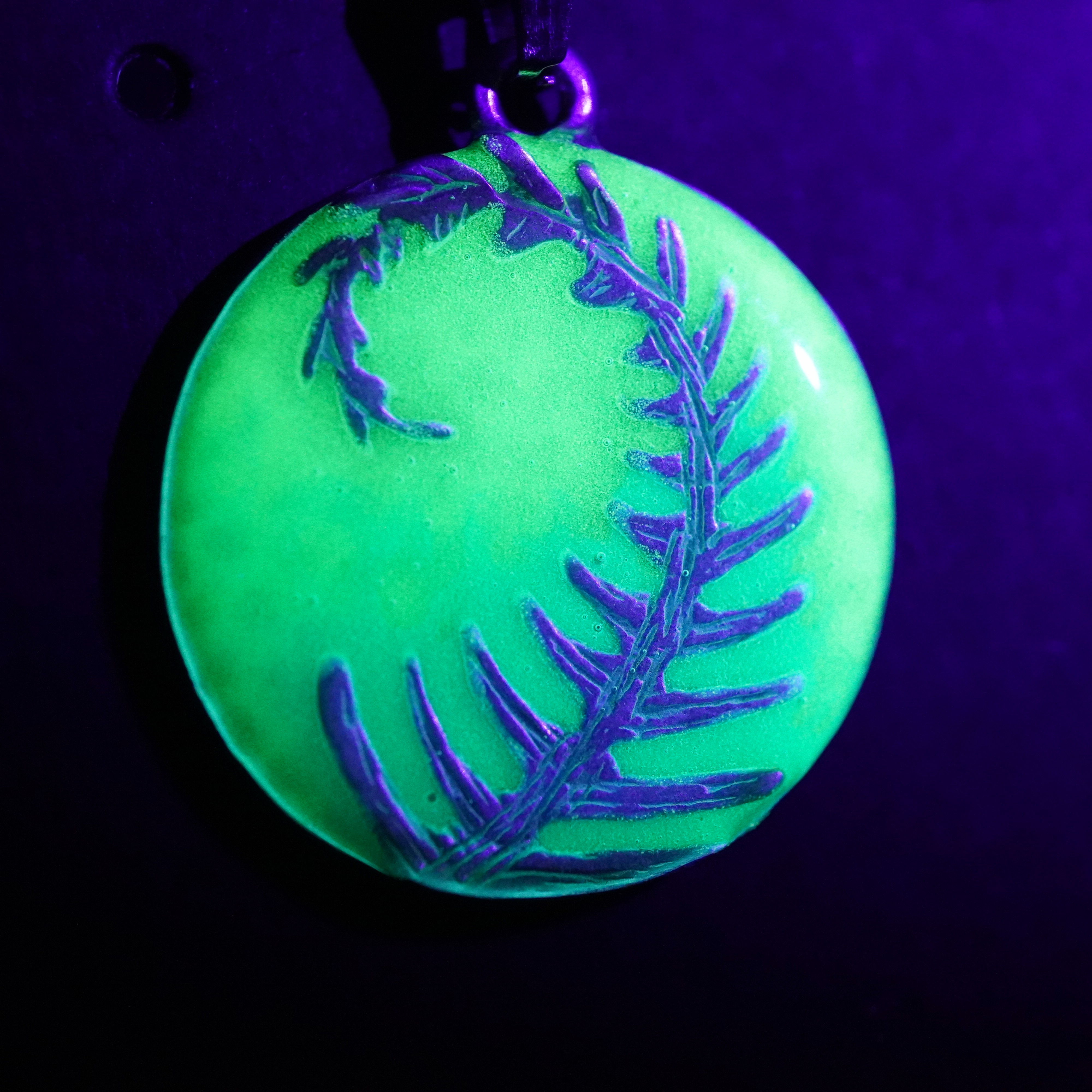 Fern Spiral Brass Necklace 