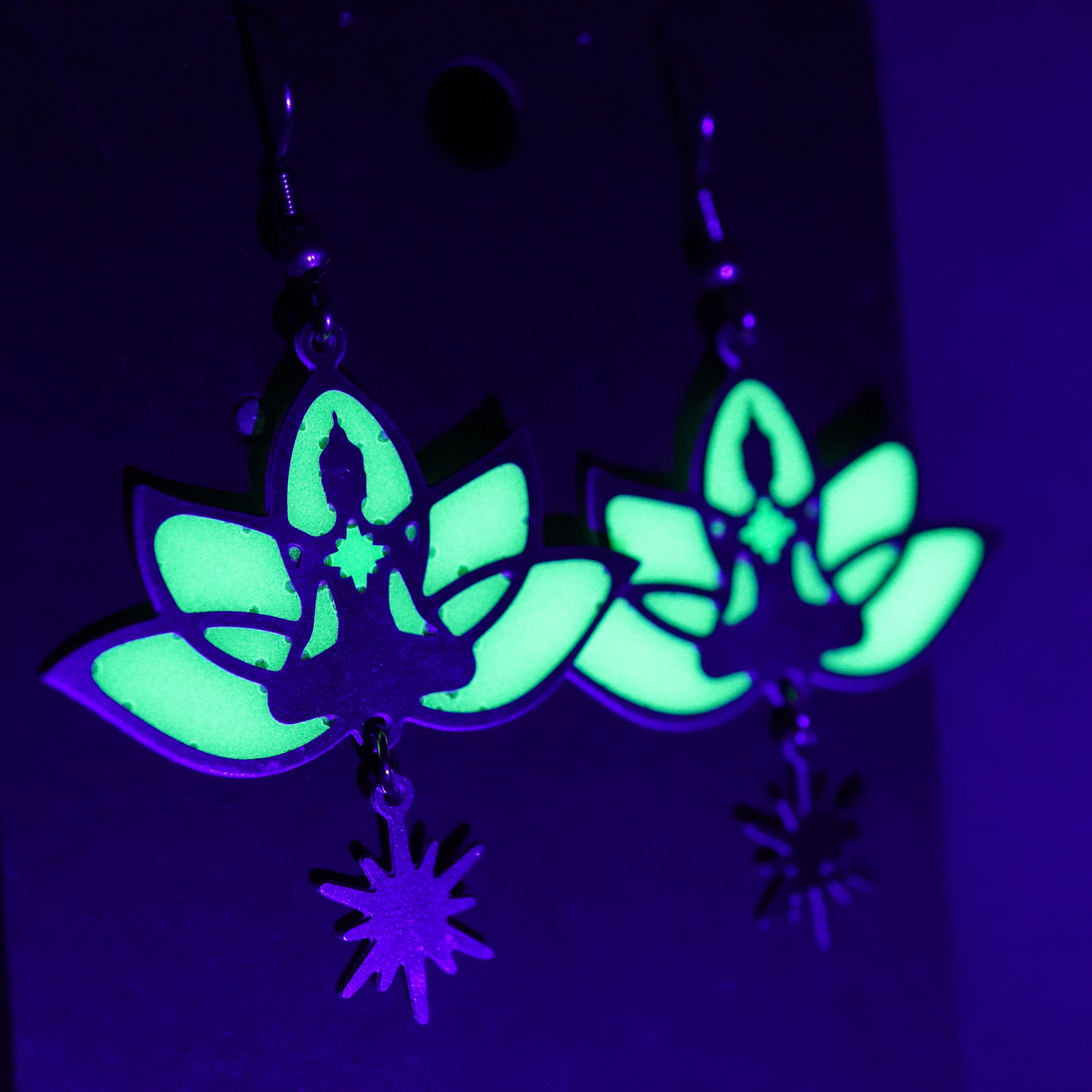 Zen Lotus Dangle Earrings 
