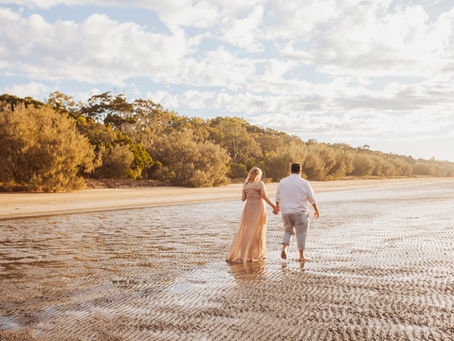 Ben & Christine: A Joyful Sunset Wedding on Hervey Bay Beach