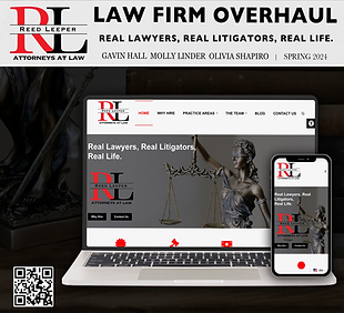 A poster that features a computer screen showing the website Gavin worked on as a capstone project