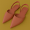 Thumbnail: Pink Genuine Leather Slip On Shoes