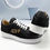 Thumbnail: ΔΣΘ Black Genuine Leather Ostrich Pattern Athletic Shoes
