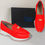 Thumbnail: ΔΣΘ Red Coin Genuine Leather Slip On Loafers