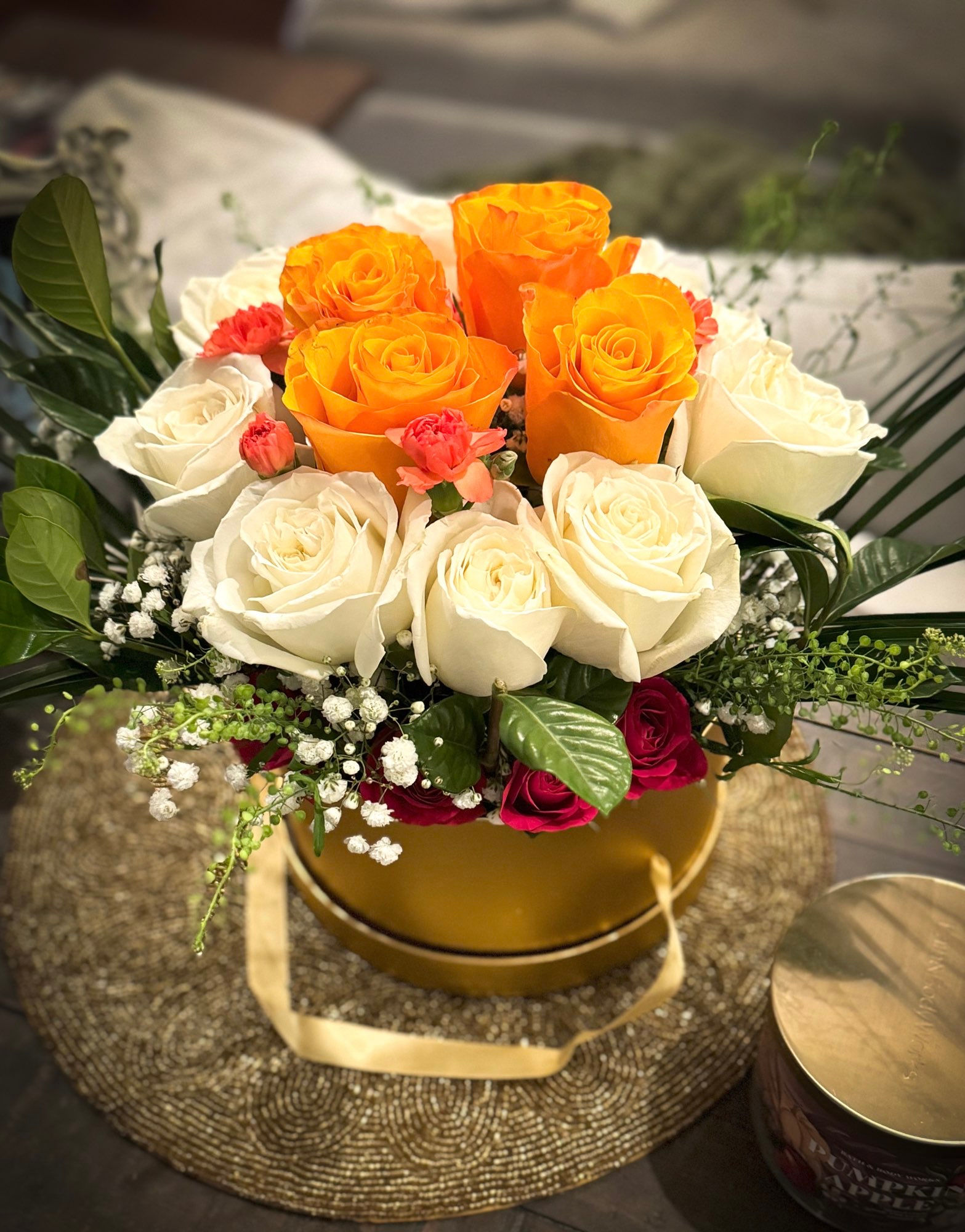 Golden Hat Box - Large