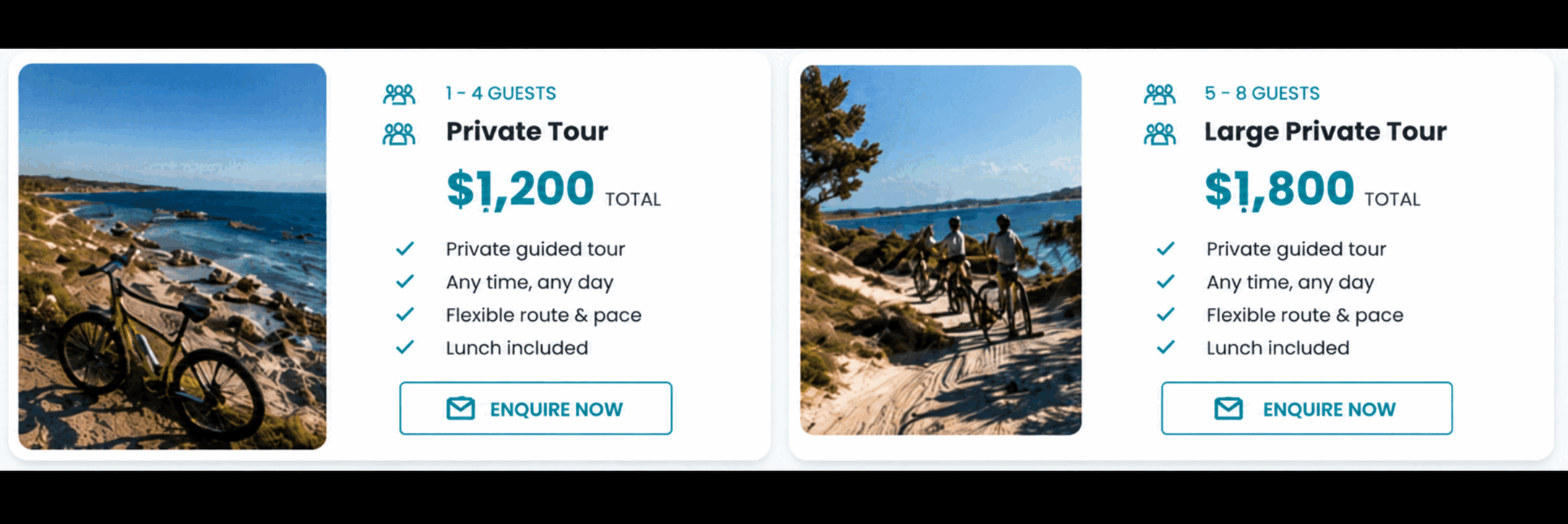 Updated private tour pricing cards.gif