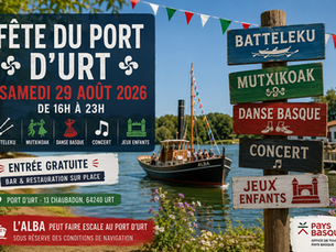 Fête du Port d’Urt 2026 : Batteleku, danses basques et concert le 29 août