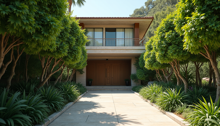 Vue panoramique de l'entrée principale de l'Hôtel Le Relais de la Poste à Magescq
