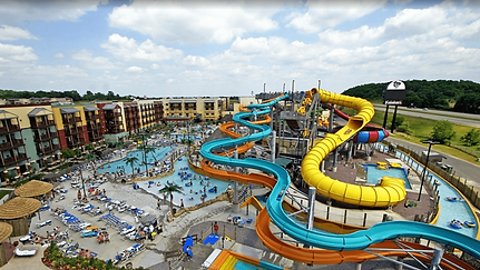 Outdoor Waterslide Tower at Kalahari Resort and Waterpark