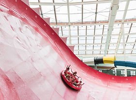 Half pipe waterslide at the Camelback Resort and Waterpark in PA