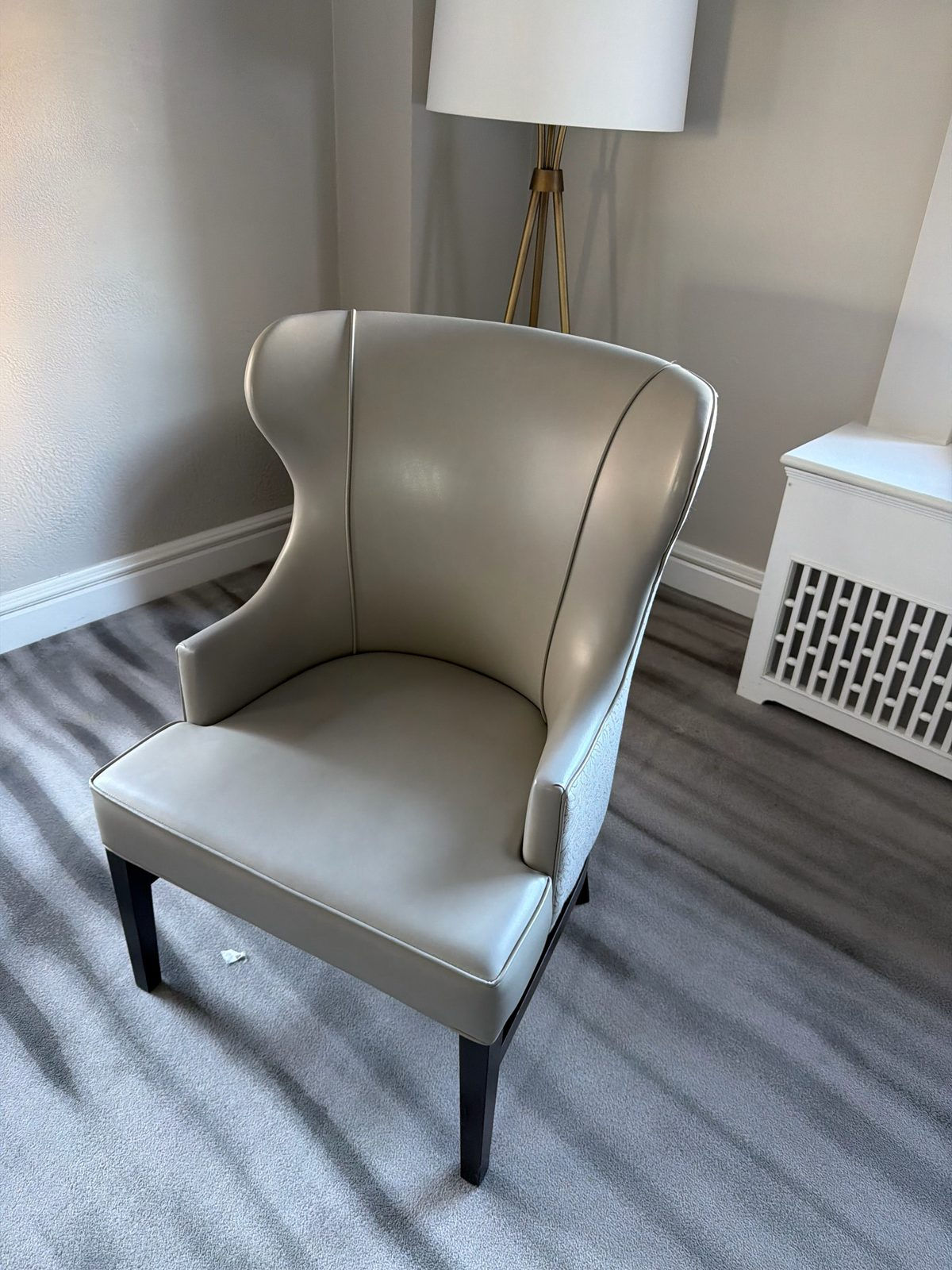 Wingback chair, front view