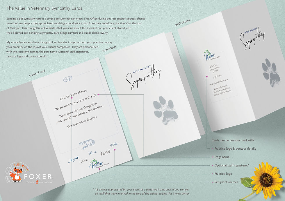 Thumbnail: Paw print - Vets Sympathy Card