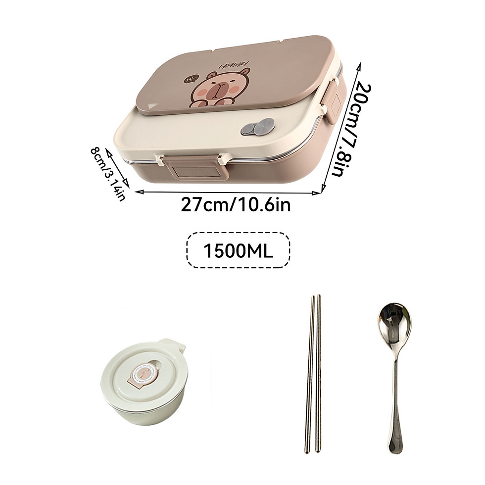 Thumbnail: 4 - Compartment Stainless Steel Lunch Box Set