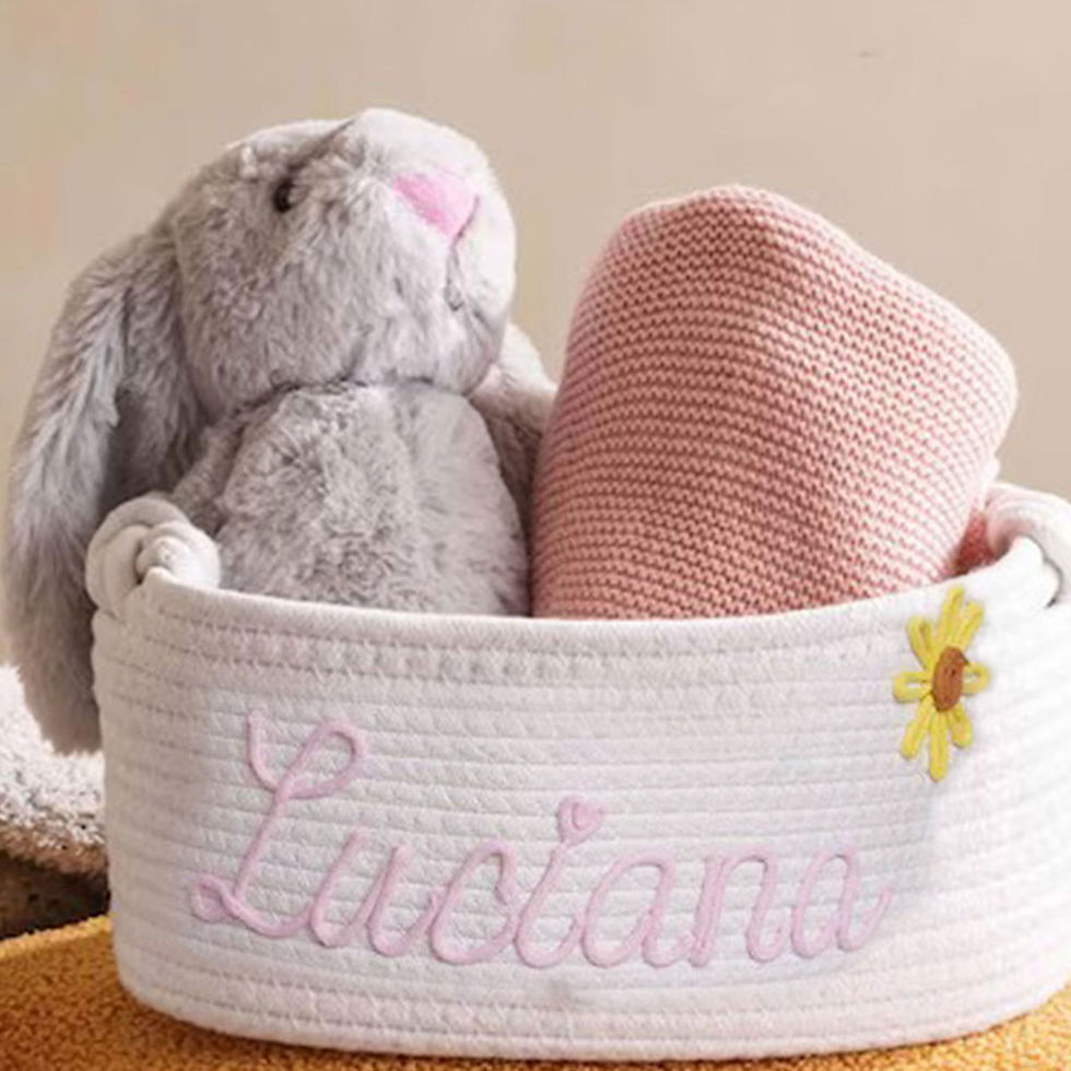 Thumbnail: Personalized Cotton Rope Storage Basket