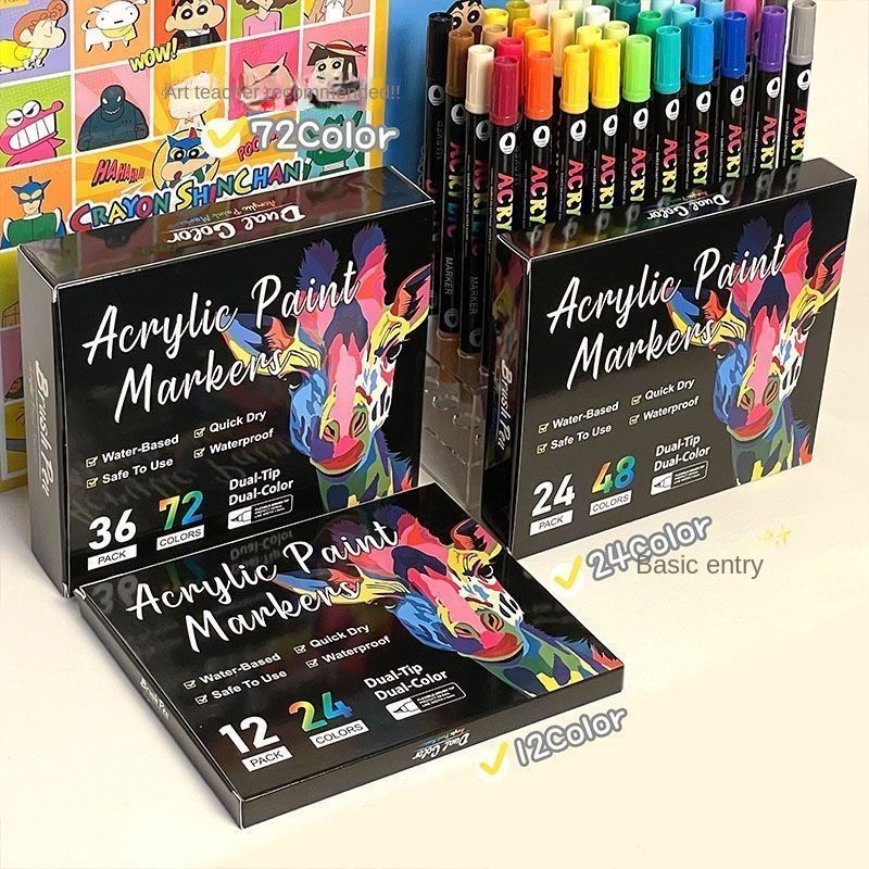 Dual-Tip Acrylic Paint Markers