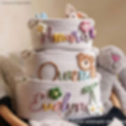 Personalized Cotton Rope Storage Basket