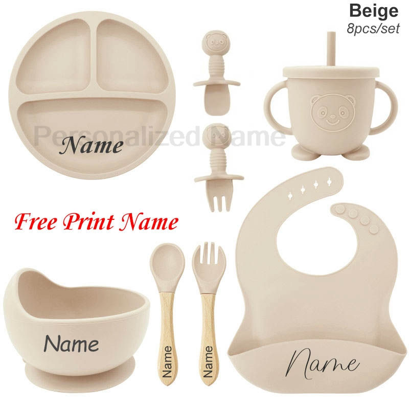 Thumbnail: Personalized Children’s Silicone Feeding Set