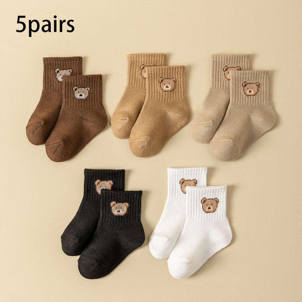 5-Pair Soft Baby Socks Set