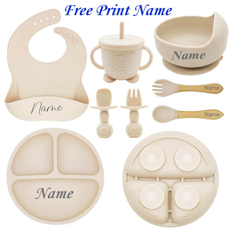 Personalized Children’s Silicone Feeding Set