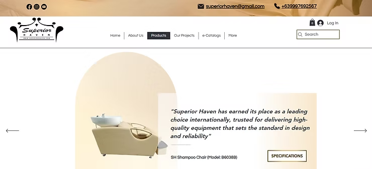 Superior Haven Salon Section Website