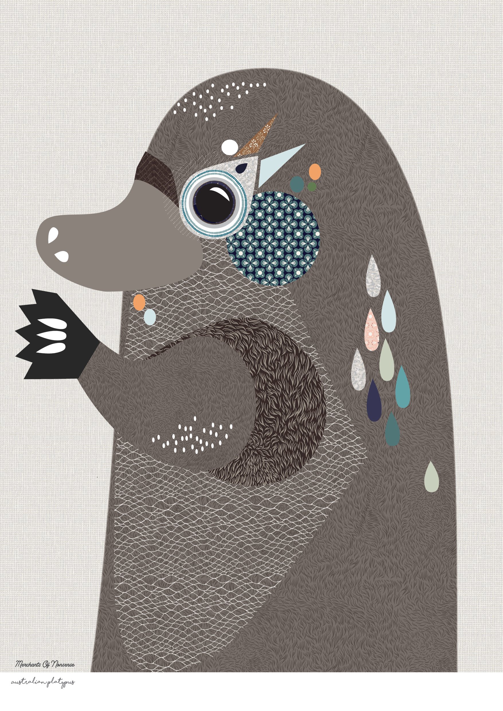 Illustrated Australian Platypus