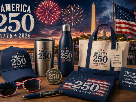 America 250th anniversary celebration 2026 patriotic branded giveaway opportunity
