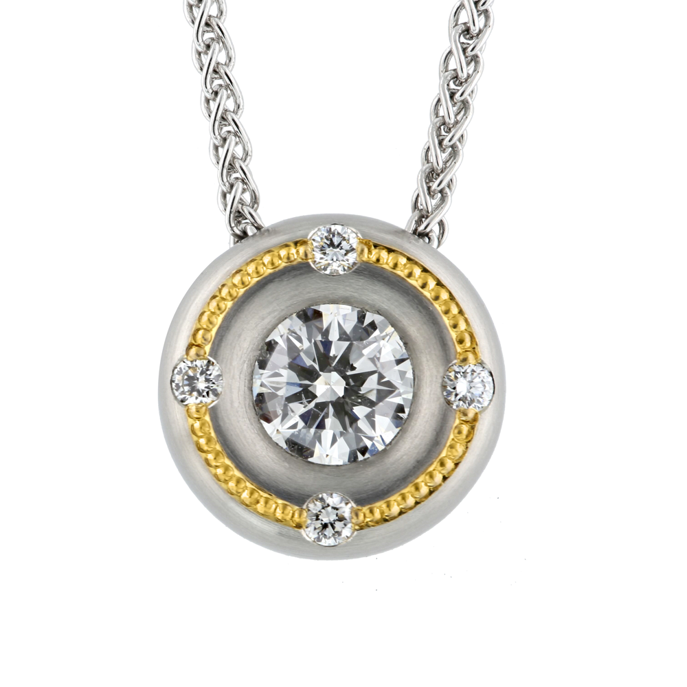 Torus necklace with diamonds
